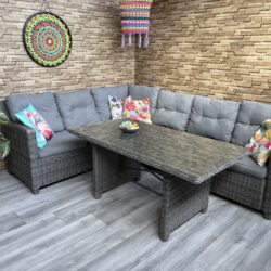 Dining Loungeset Hoekbank + Eettafel