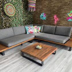 Hoekbank Aluminium / Wood